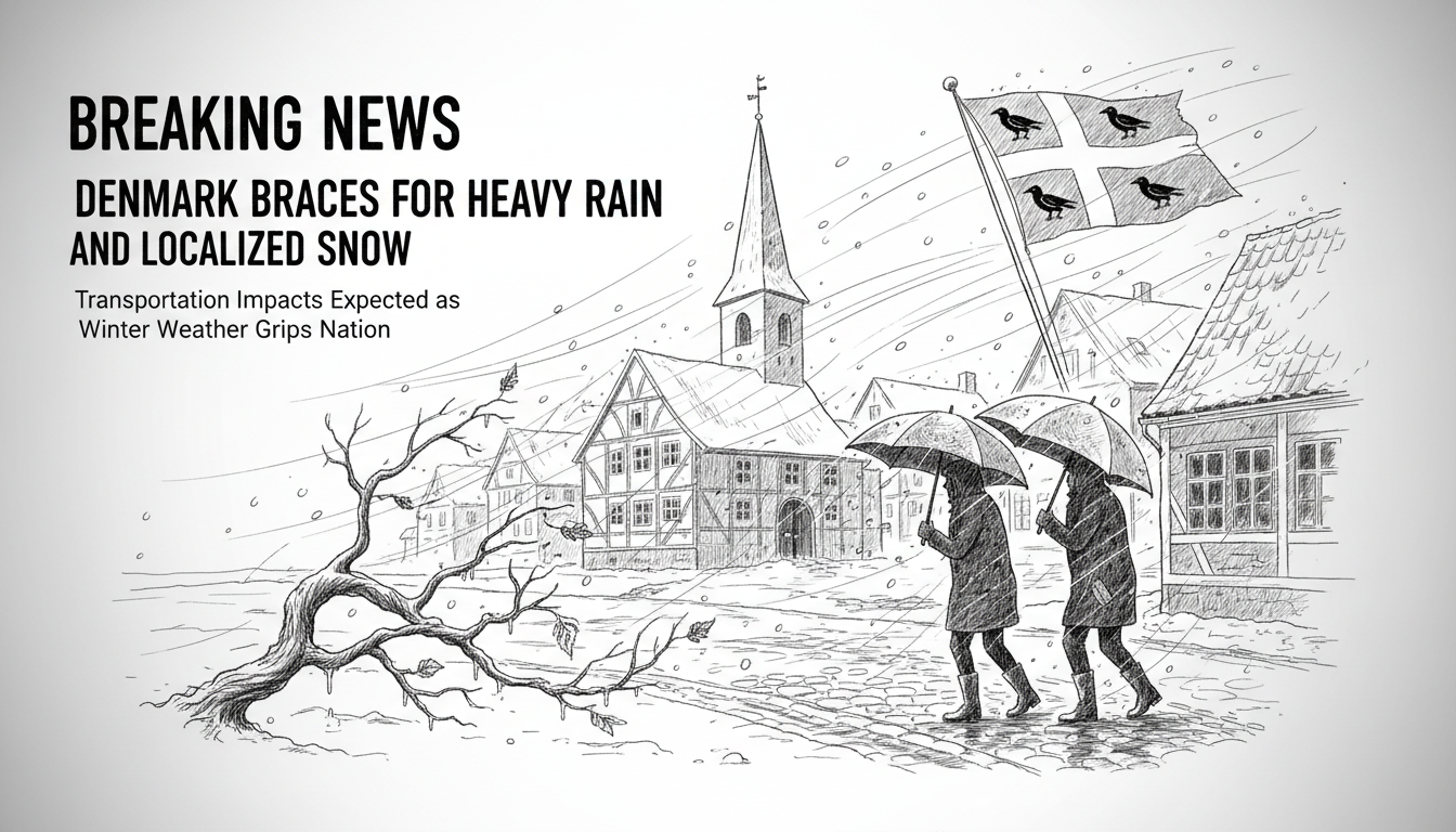 Denmark Braces for Heavy Rain and Localized Snowfall