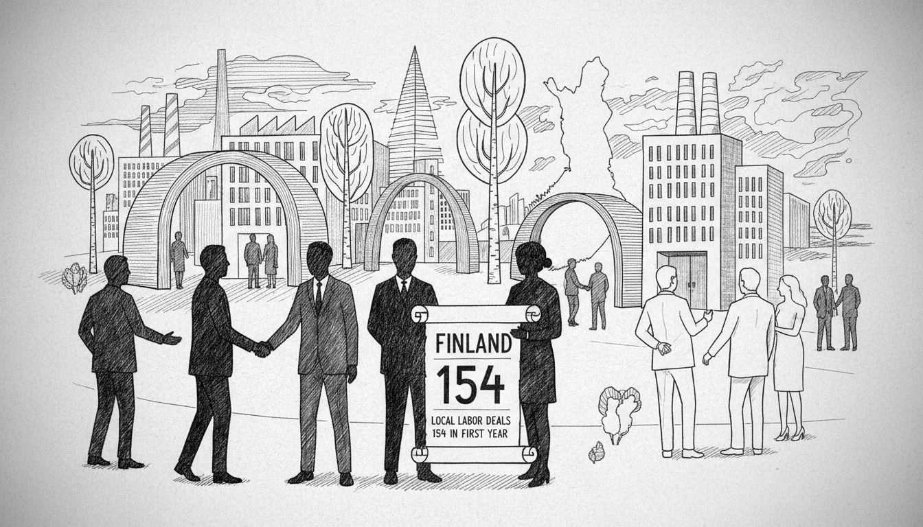 Finland's Local Labor Deals Hit 154 in First Year