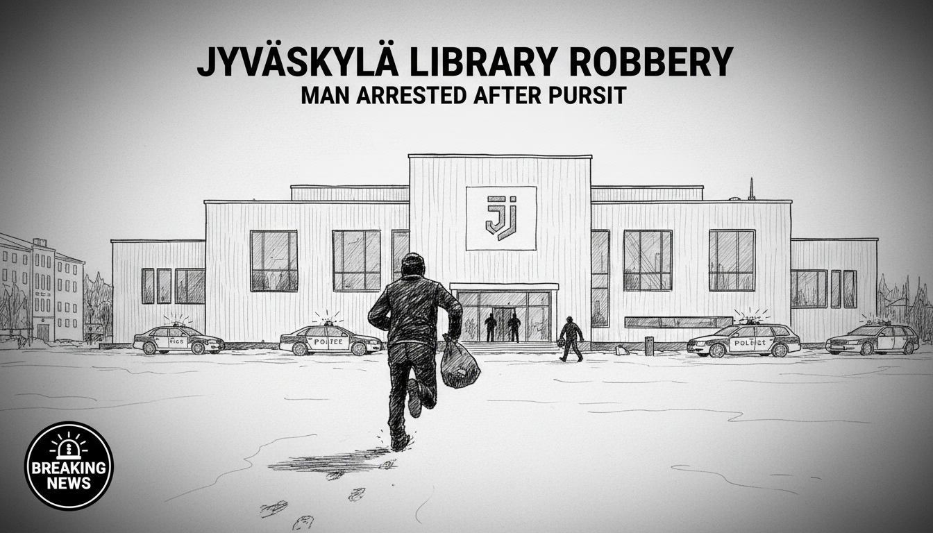 Man Robs Woman and Flees to Library in Jyväskylä