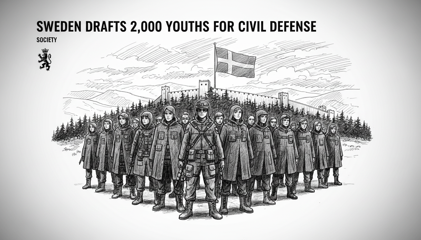 Sweden Drafts 2,000 Youths for Civil Defense