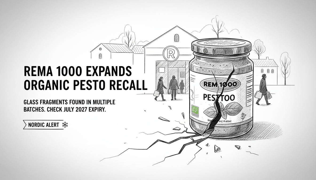 Rema 1000 Expands Organic Pesto Recall Over Glass Fragments