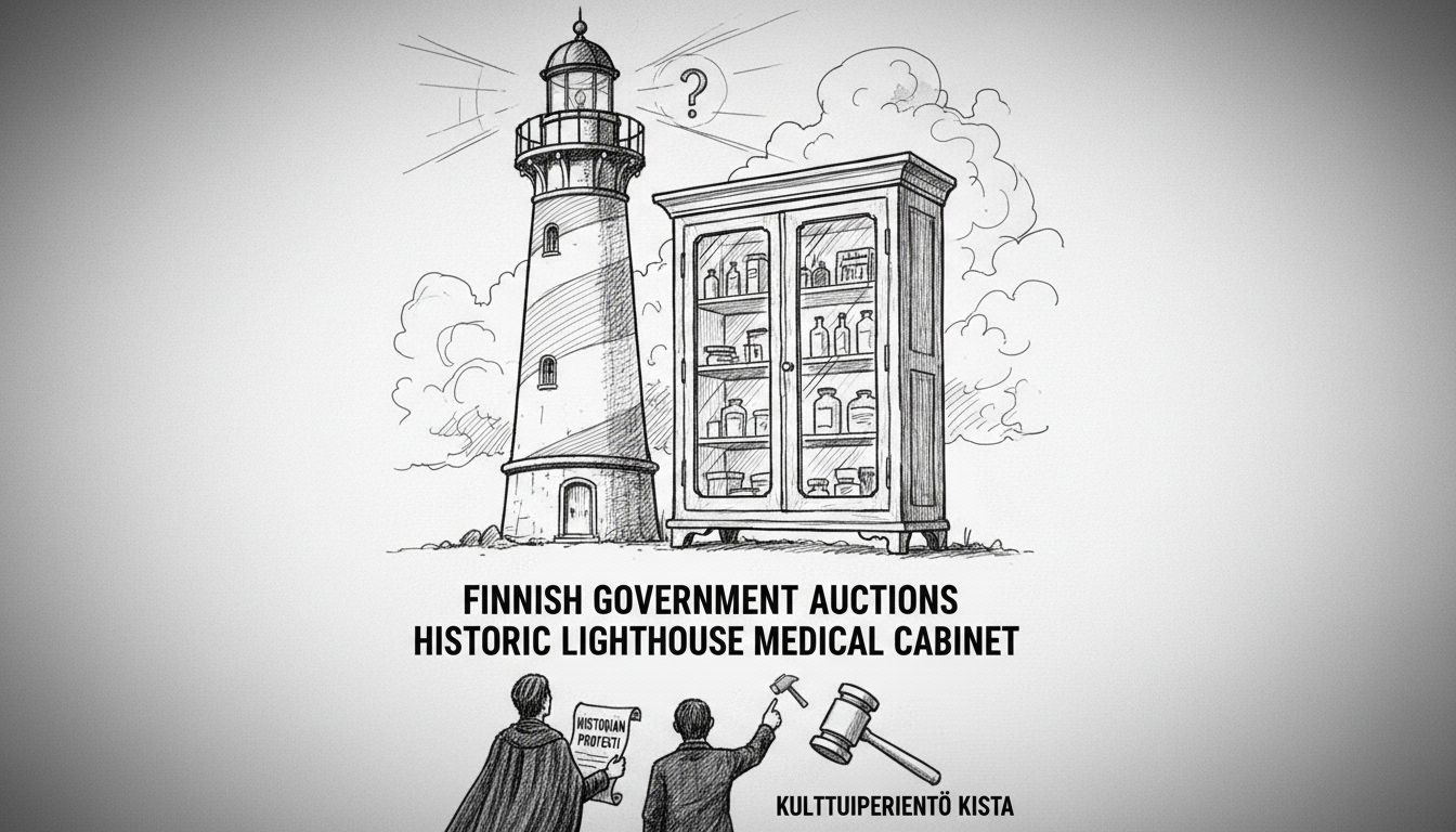 Finnish Government Auctions Historic Lighthouse Medical Cabinet