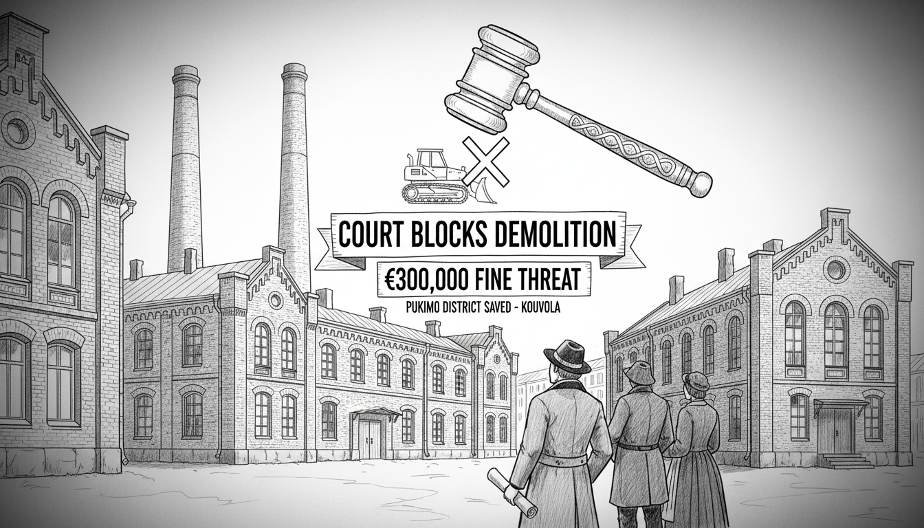 Court Blocks Demolition of Pukimo District Buildings in Kouvola