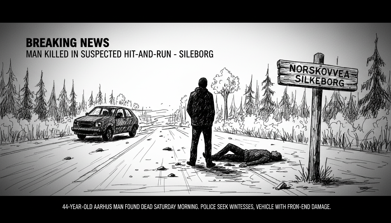 Man killed in suspected hit-and-run by fleeing driver in Silkeborg