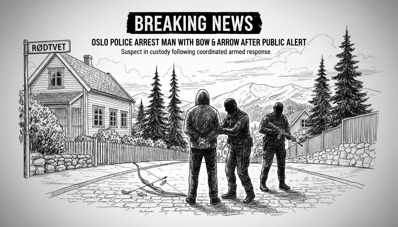 Oslo Police Arrest Man Carrying Bow and Arrow After Public Alert