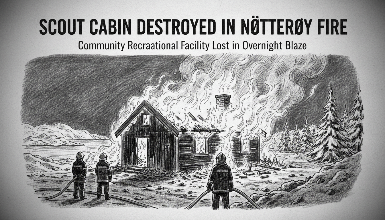 Scout Cabin Destroyed in Nøtterøy Fire