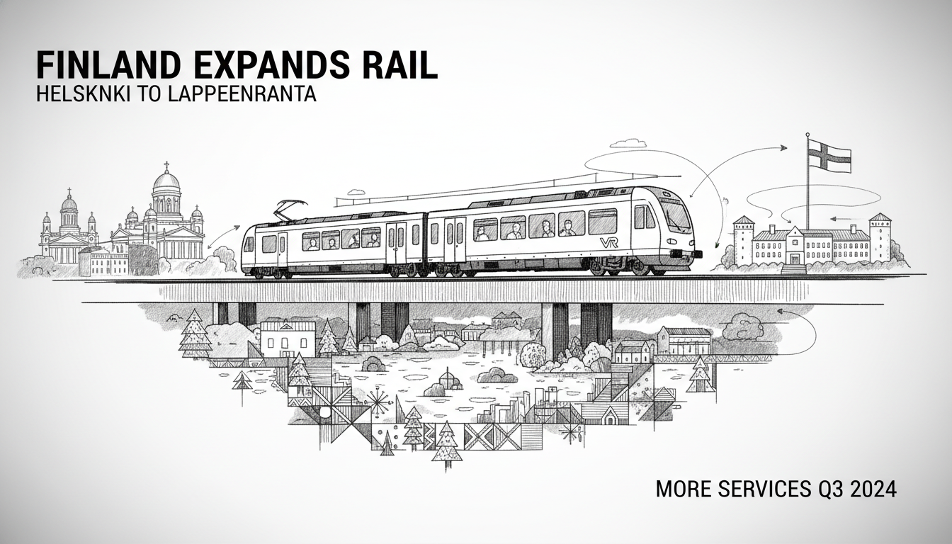 Finland Expands Rail Service Between Helsinki and Lappeenranta to Meet Demand