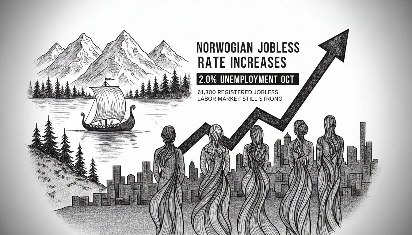 Norwegian Unemployment Rises to 2 Percent in October