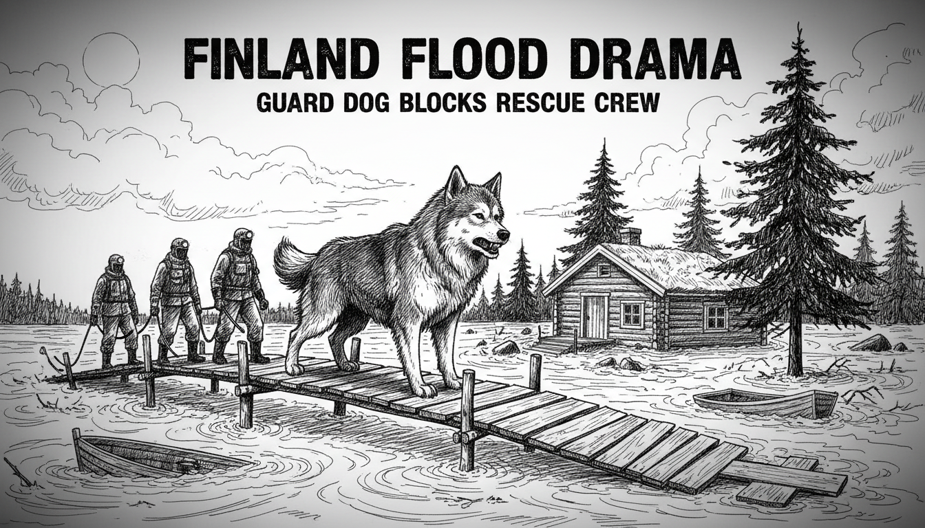 Finland Flood Drama: Guard Dog Blocks Rescue Crew