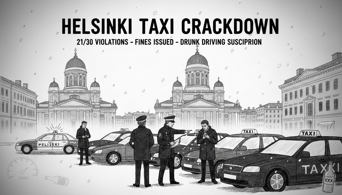 Authorities Crack Down on Helsinki Taxis with Widespread Violations Found
