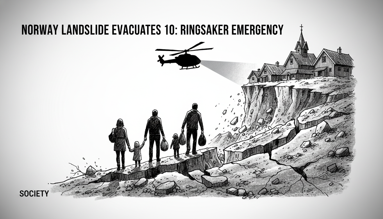 Norway Landslide Evacuates 10: Ringsaker Emergency