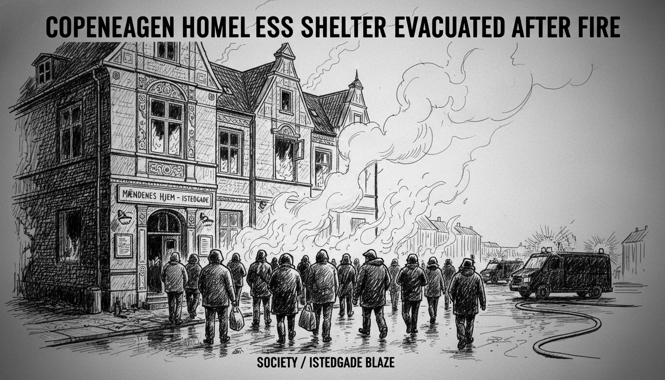 Copenhagen Homeless Shelter Evacuated After Fire on Istedgade