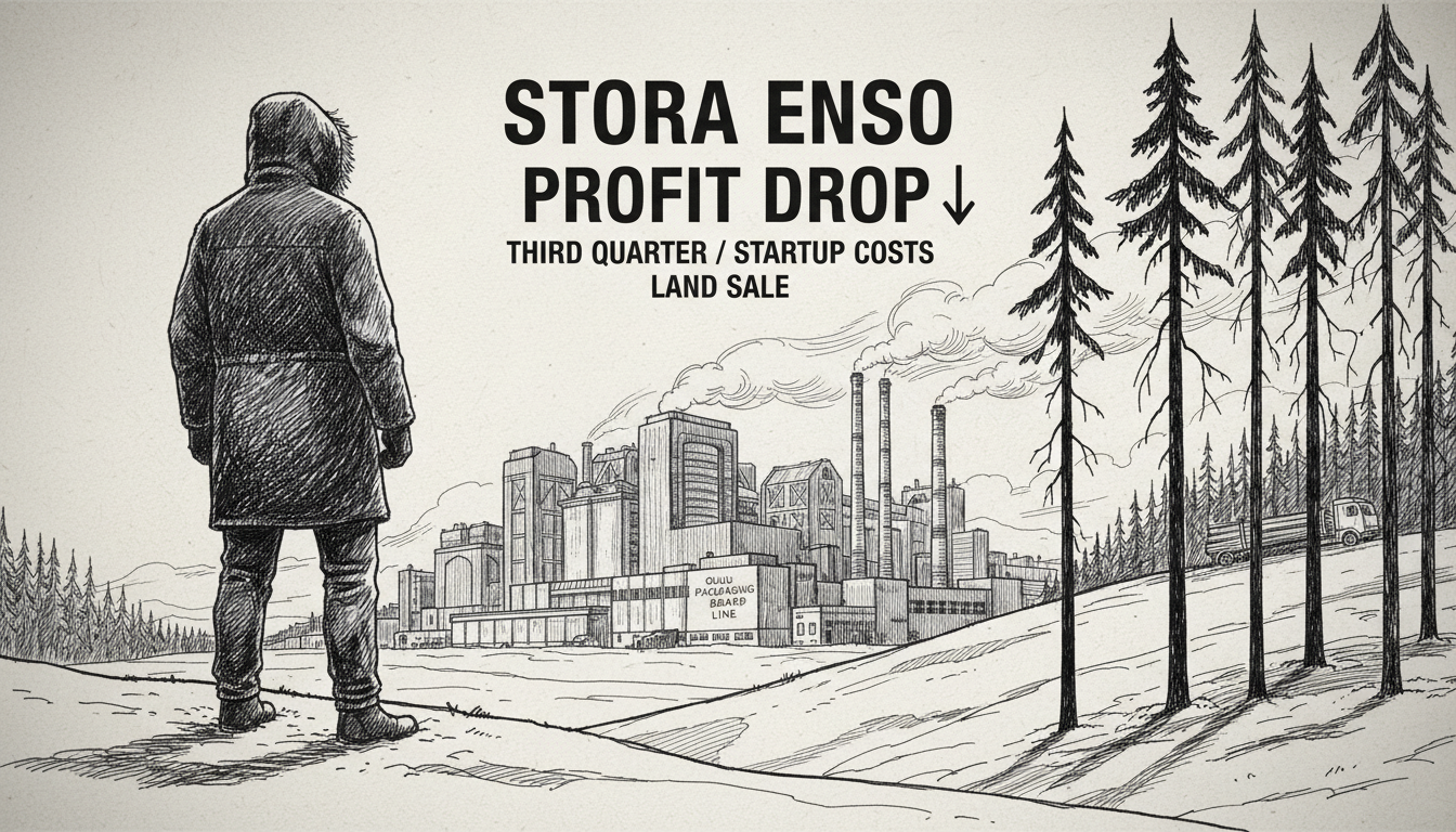 Stora Enso Reports Sharp Profit Drop in Third Quarter