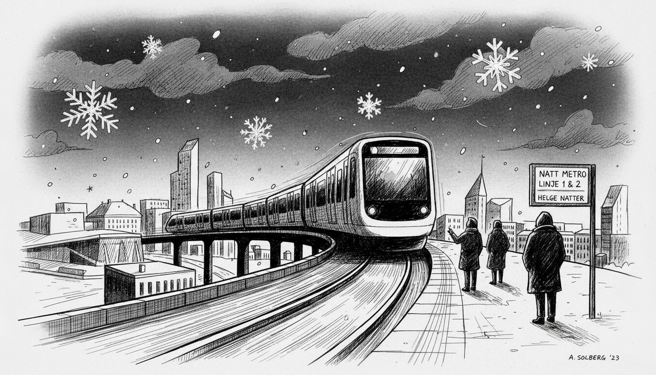 Oslo Tests Weekend Night Metro Service on Two Lines