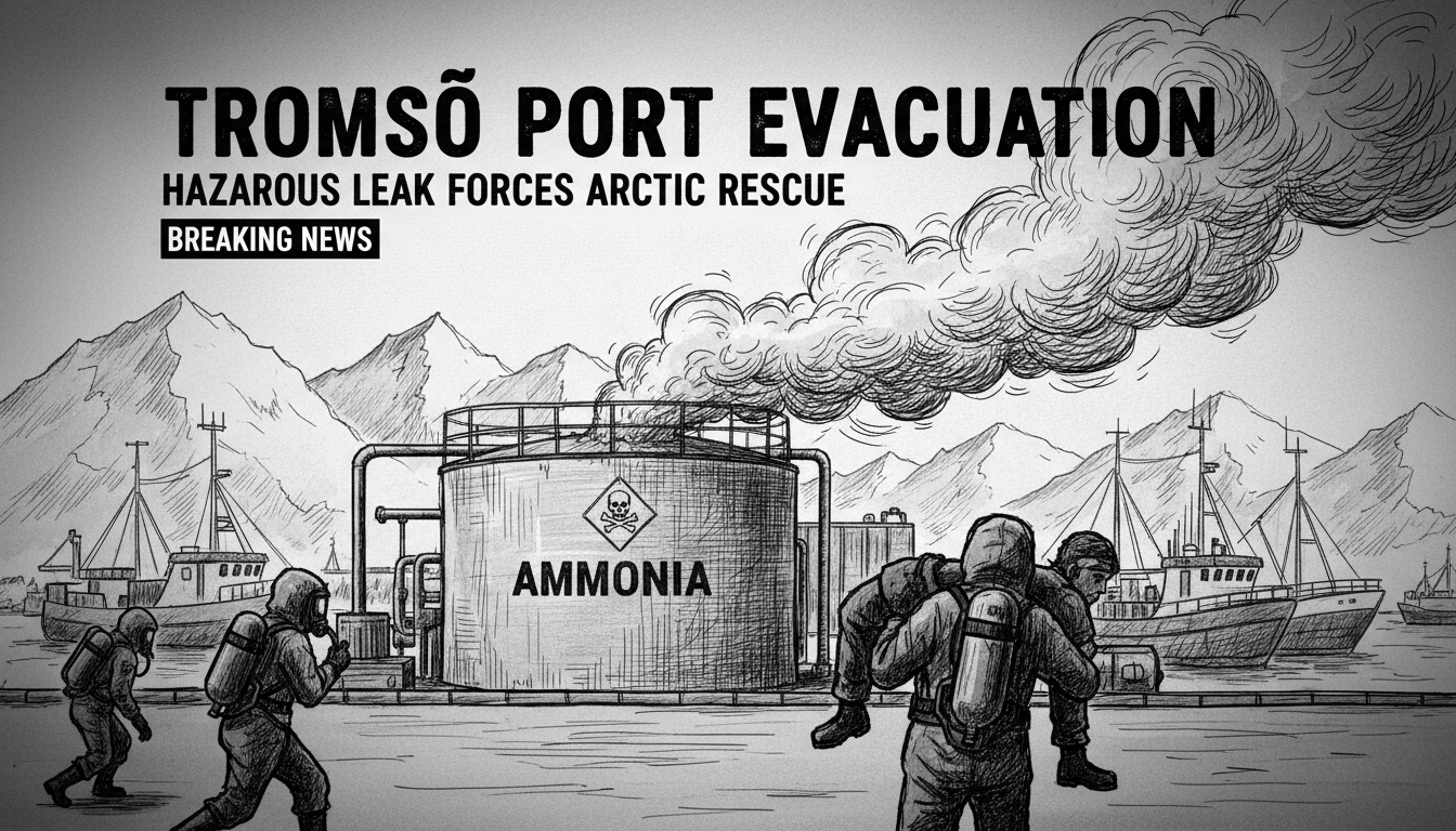 Ammonia Gas Leak Forces Evacuation at Tromsø Port Terminal