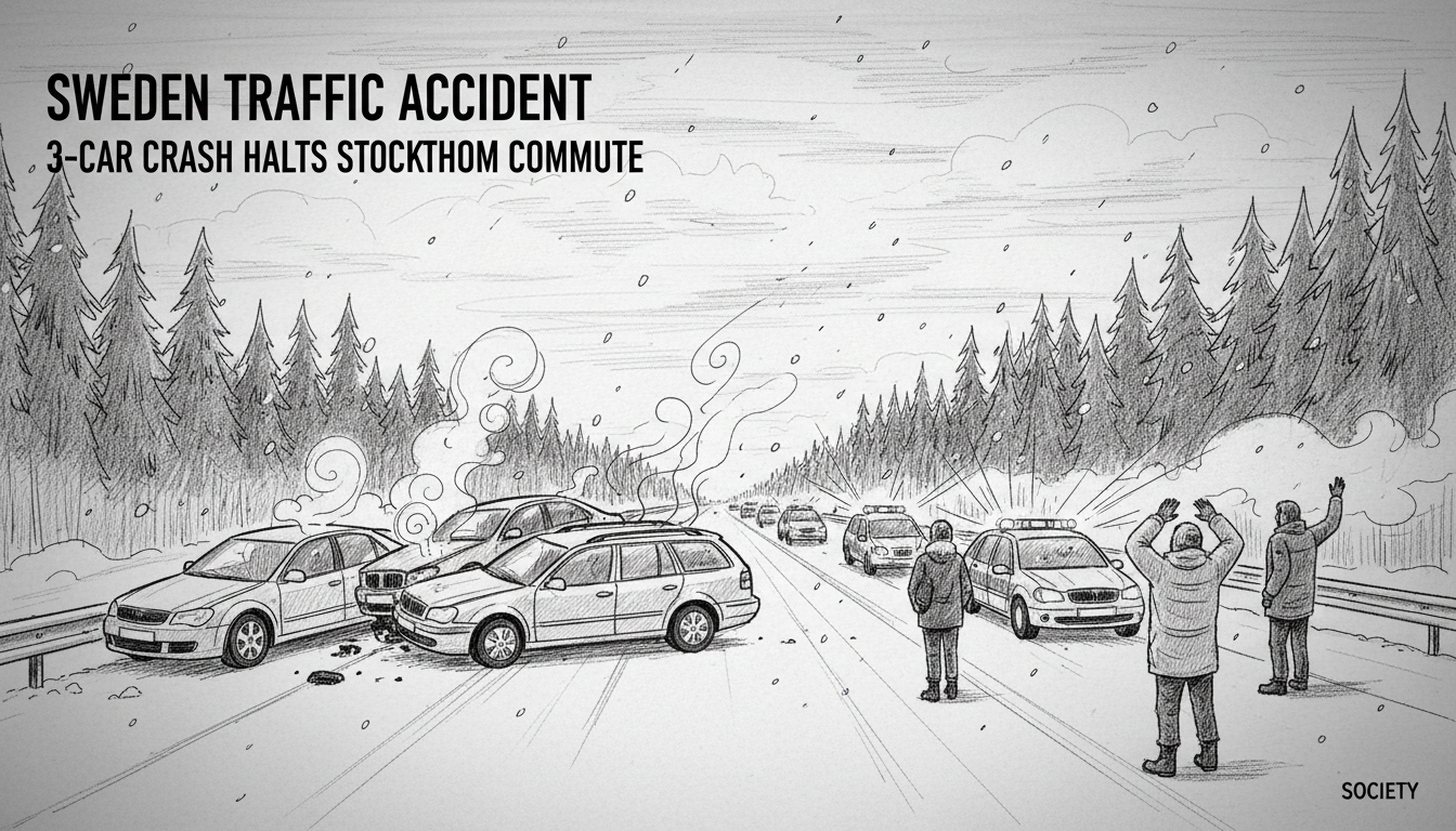 Sweden Traffic Accident: 3-Car Crash Halts Stockholm Commute