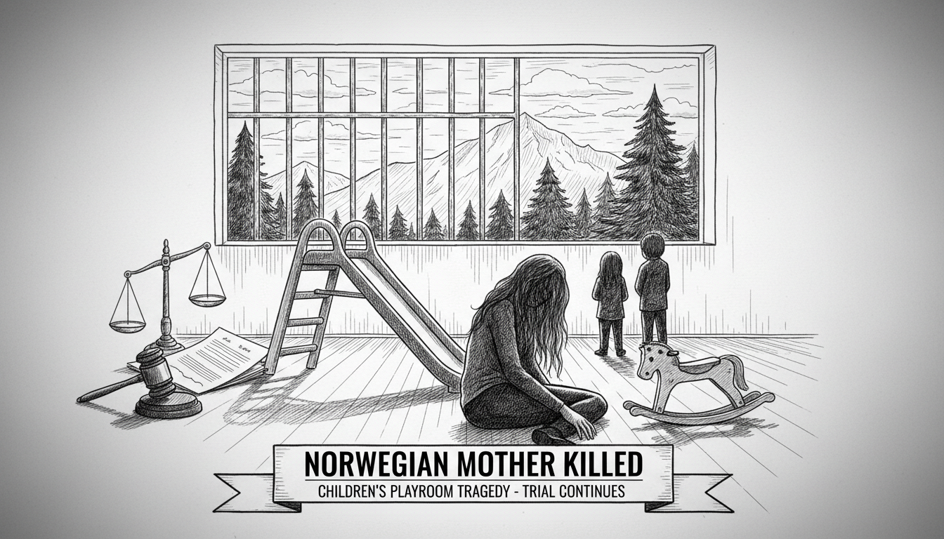 Norwegian Mother Killed in Children's Playroom During Third Quarter Trial