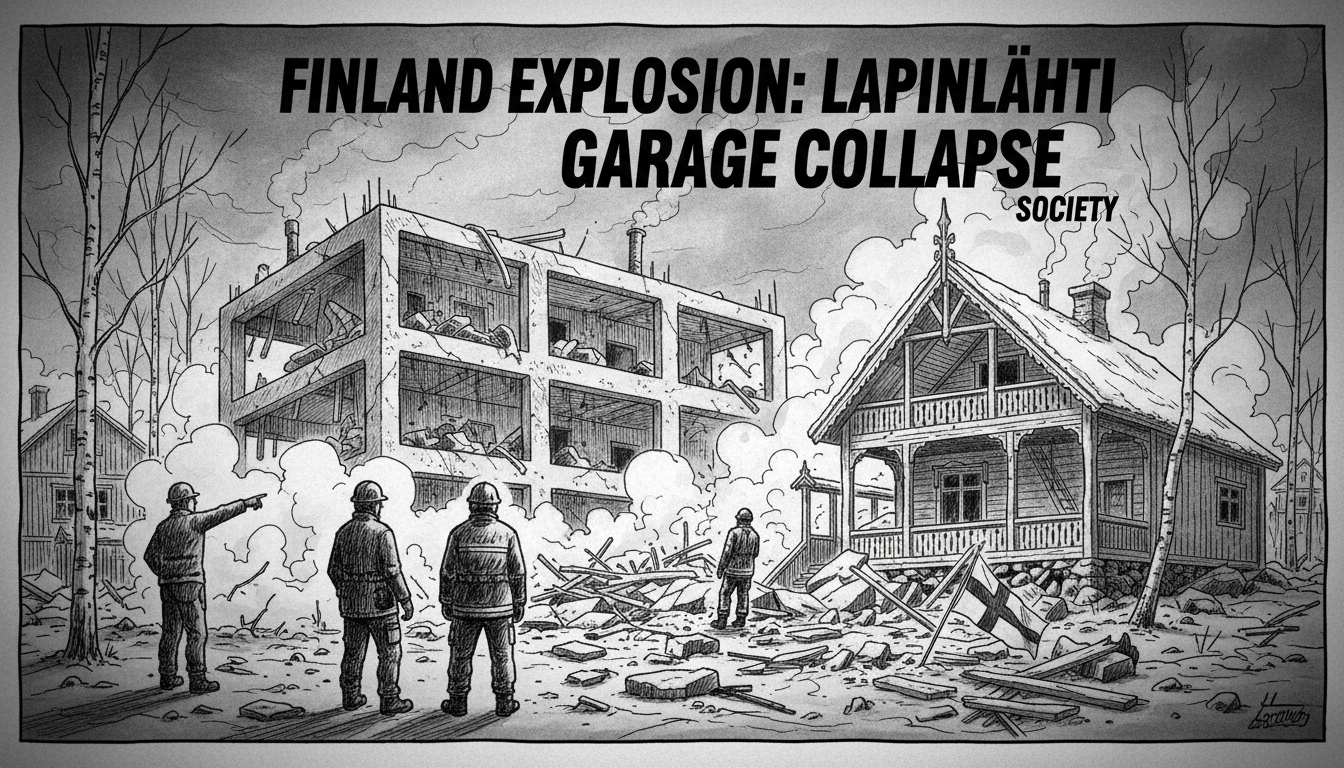 Finland Explosion: Lapinlahti Garage Collapse