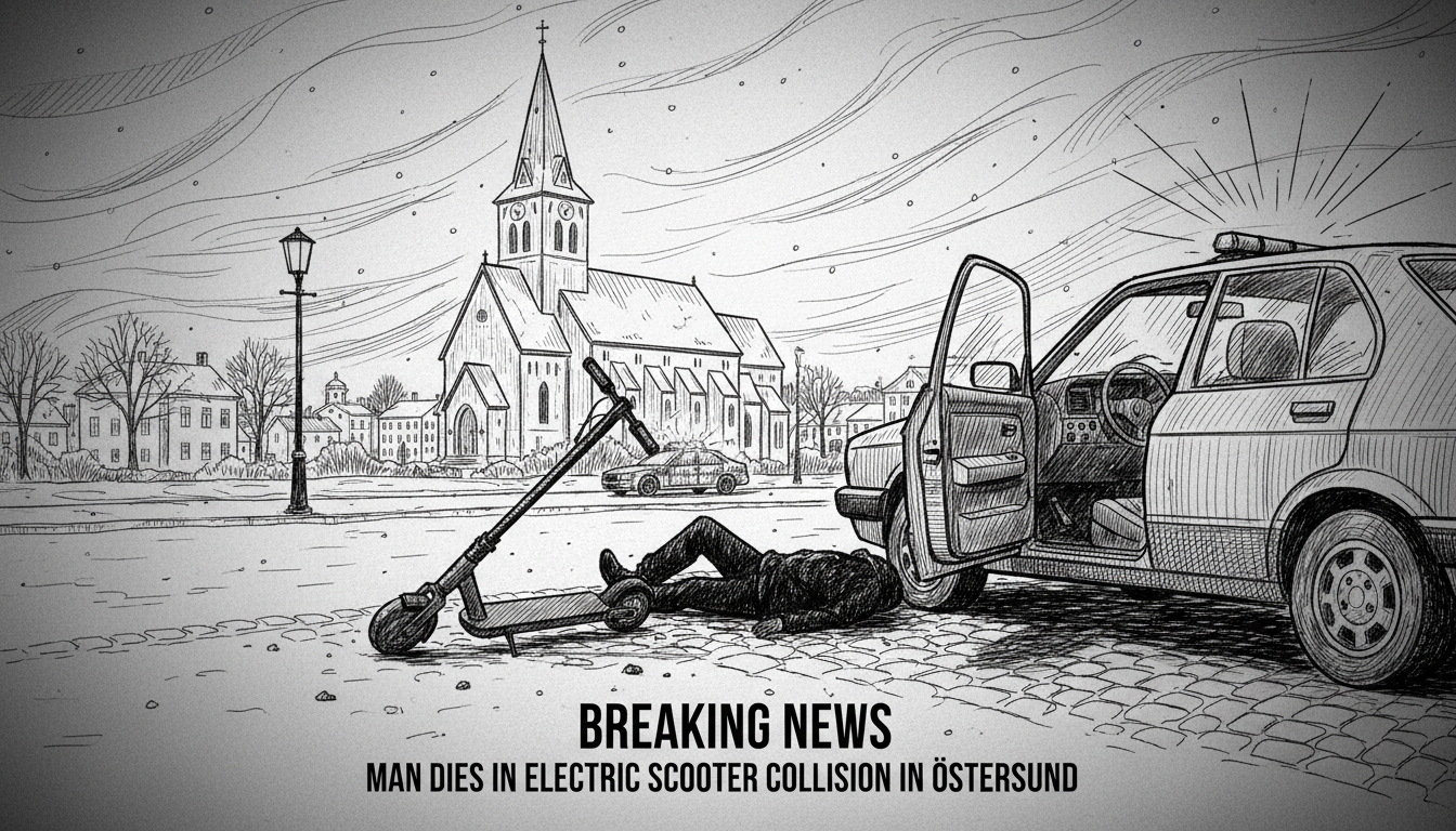 Man Dies in Electric Scooter Collision in Östersund