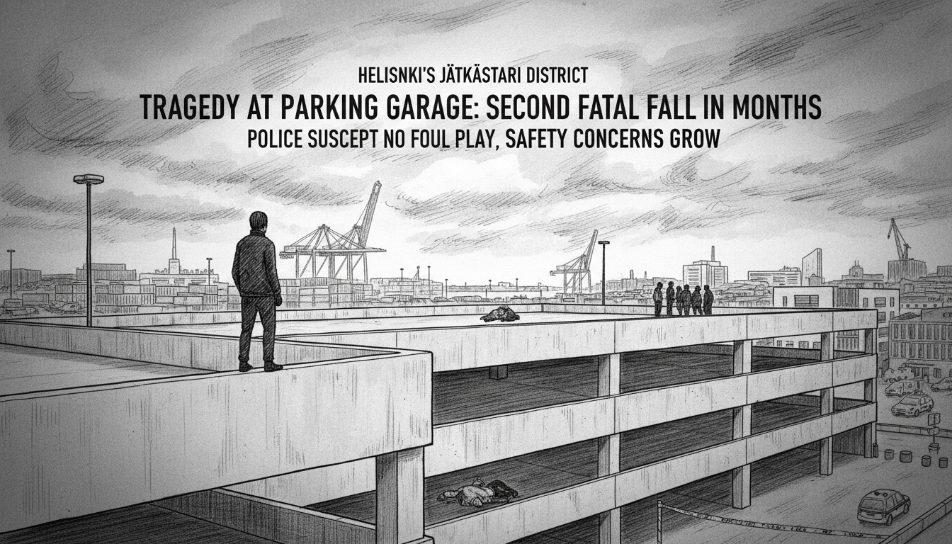 Person Dies After Falling from Parking Garage in Helsinki's Jätkäsaari District