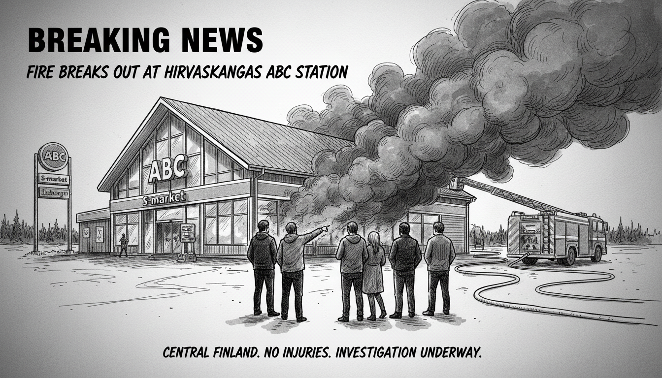 Fire Breaks Out at Hirvaskangas ABC Station in Central Finland