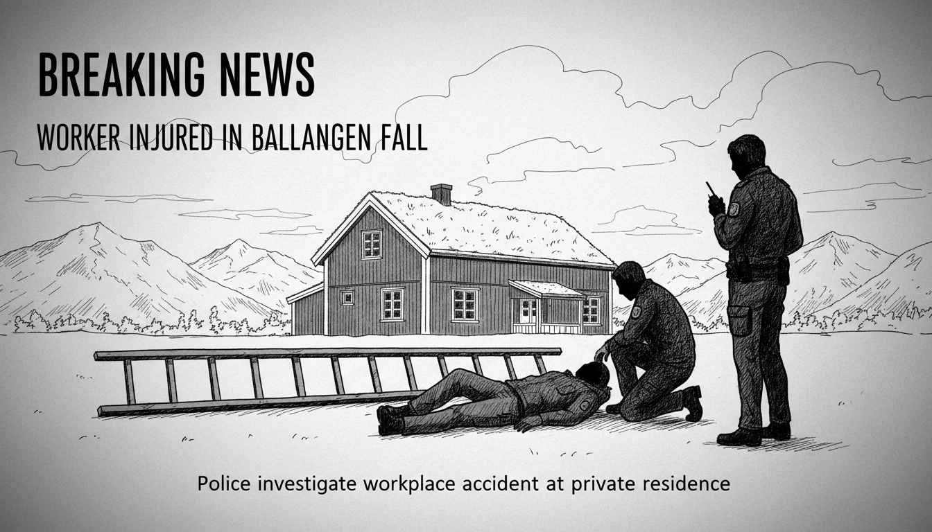 Worker Injured in Ballangen Fall from Ladder