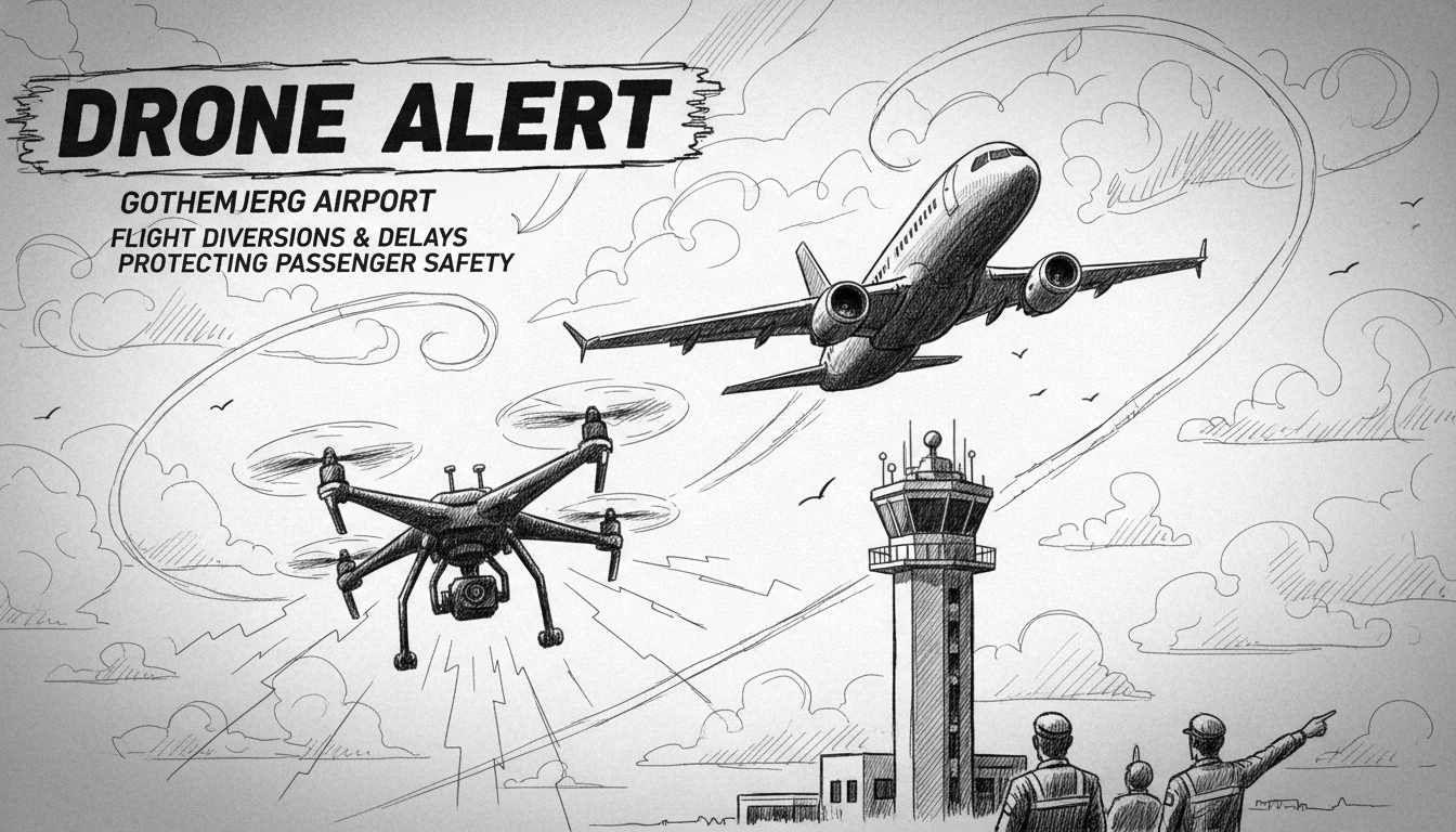 Drone Alert Forces Flight Diversions at Gothenburg Airport