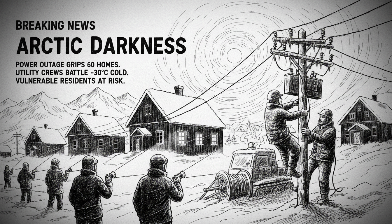 Arctic Power Outage Leaves 60 Households Without Electricity in Extreme Cold