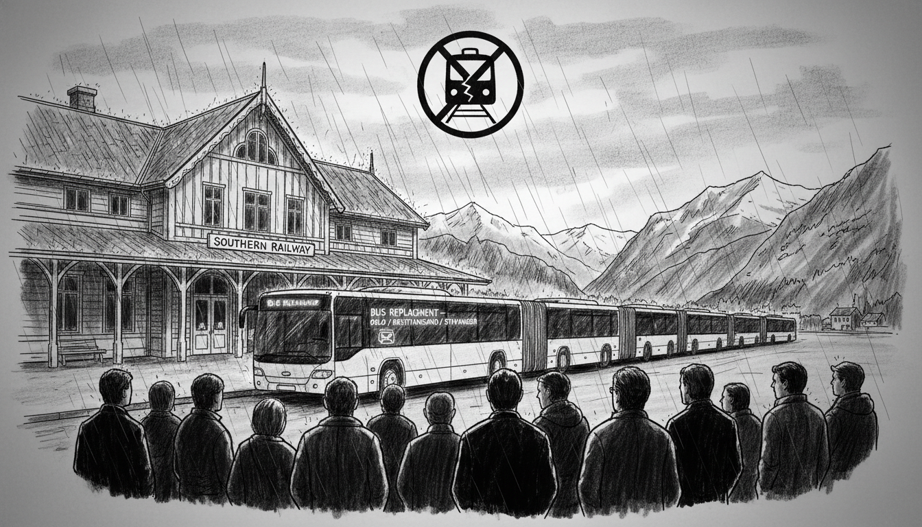 Southern Railway Service Disruptions Impact Key Norwegian Transport Corridor