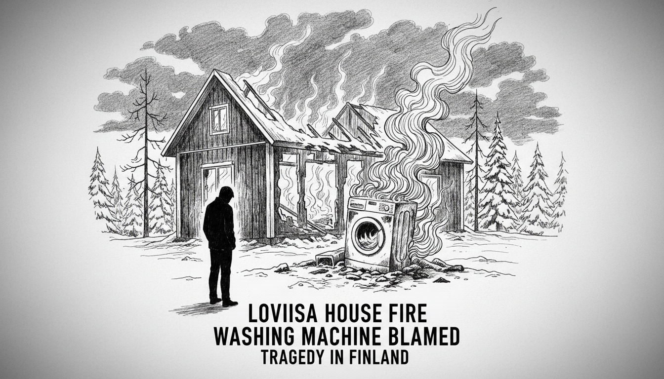 One Dead in Loviisa House Fire Believed to Originate from Washing Machine