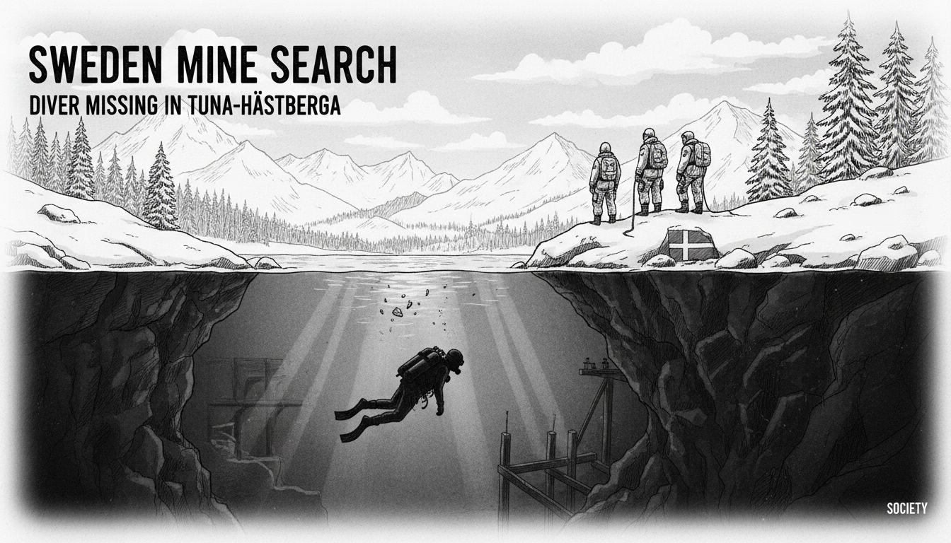 Sweden Mine Search: Diver Missing in Tuna-Hästberga