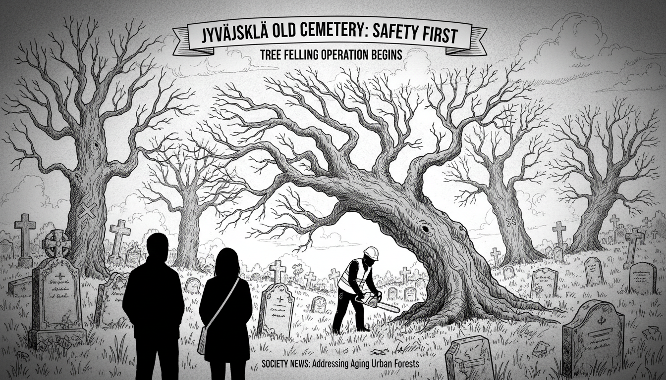 Jyväskylä Old Cemetery Prepares for Tree Felling Operation to Address Safety Concerns