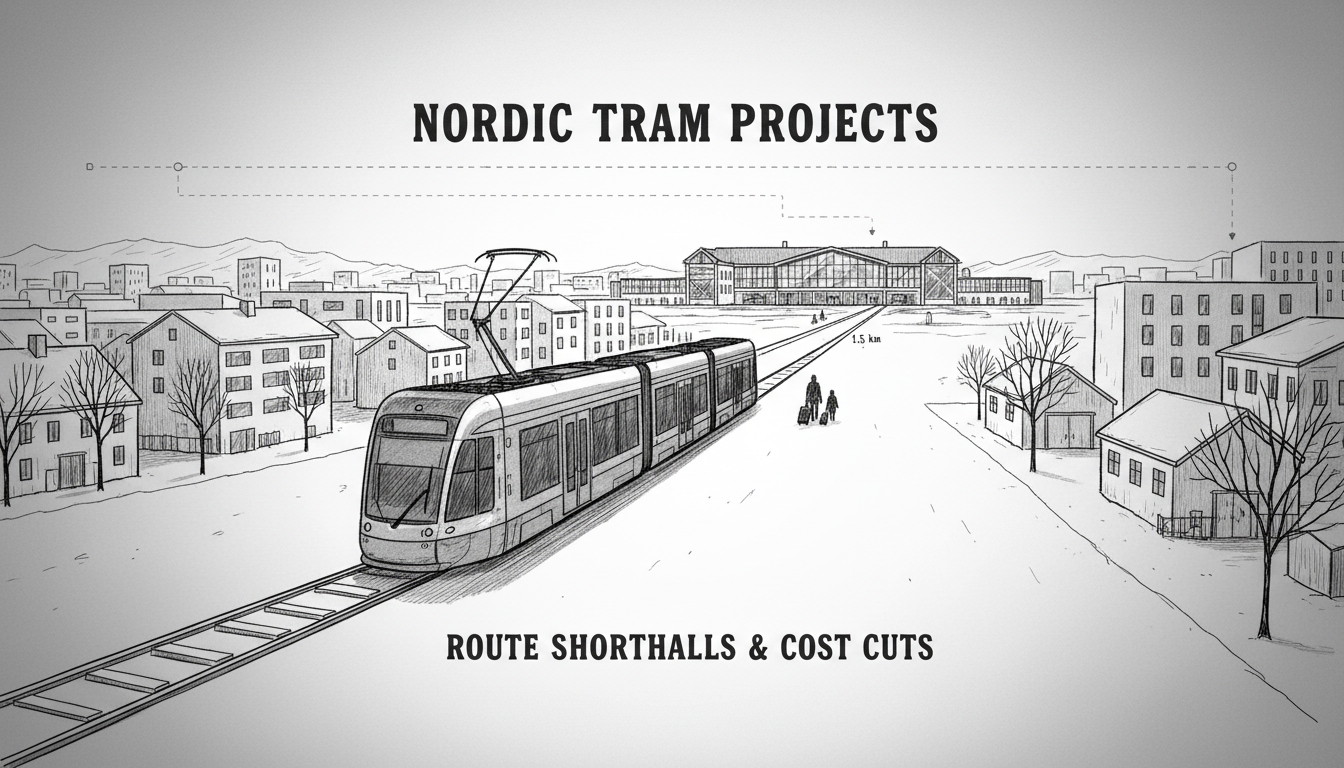Nordic Tram Projects Face Cost Cuts and Route Shortfalls
