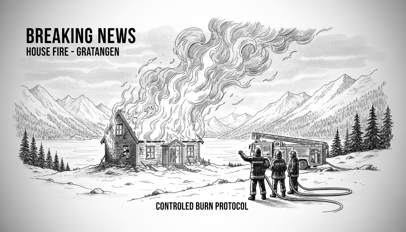 House Fire in Gratangen Leads to Controlled Burn