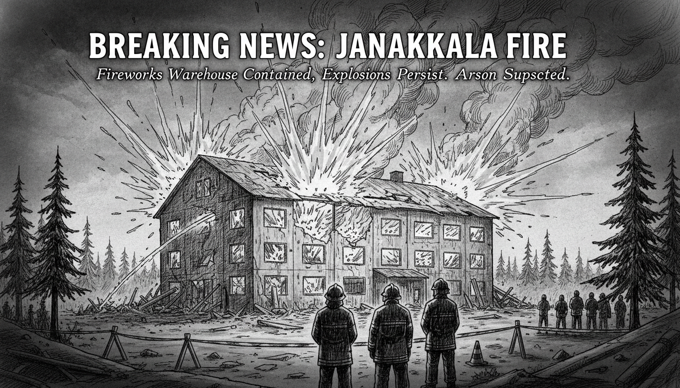 Fireworks Warehouse Fire in Janakkala Contained But Explosions Continue