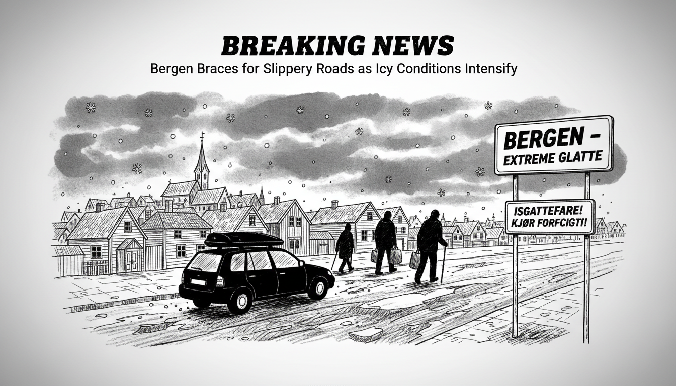 Bergen Braces for Slippery Roads as Icy Conditions Intensify