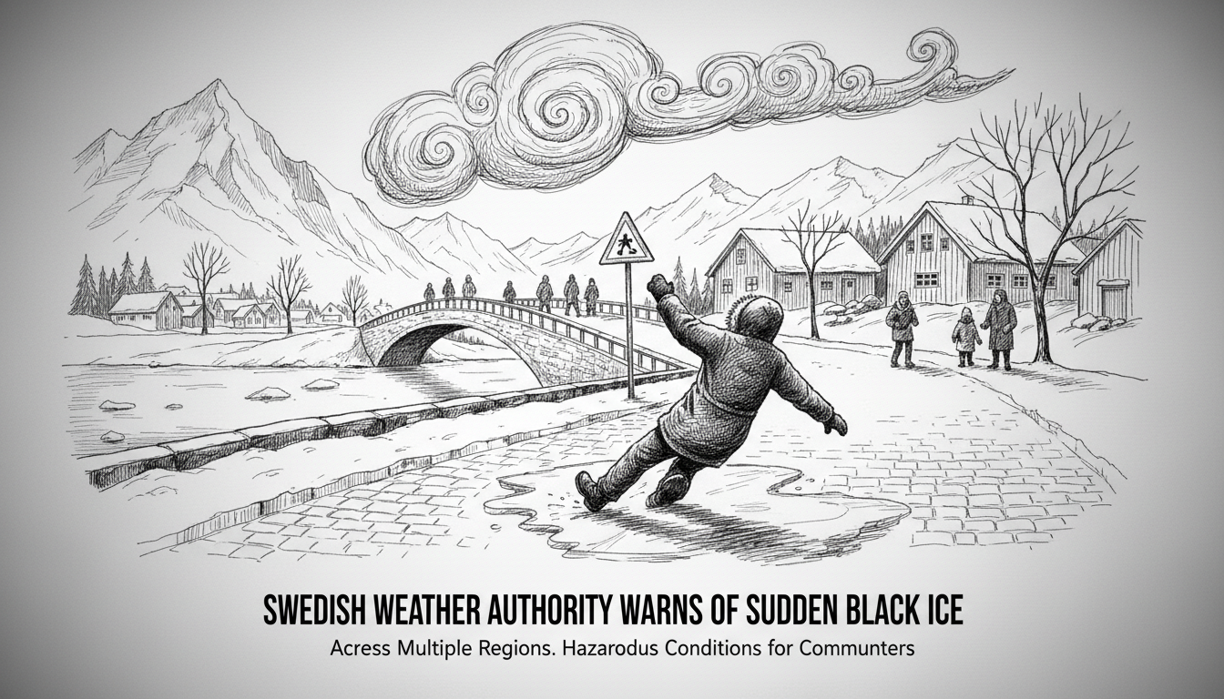 Swedish Weather Authority Warns of Sudden Black Ice Across Multiple Regions