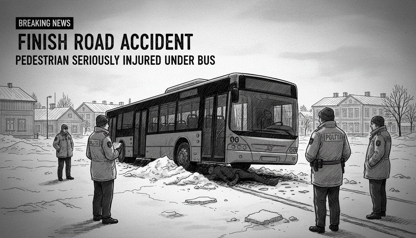 Pedestrian Seriously Injured After Lying Under Bus in Finnish Road Accident