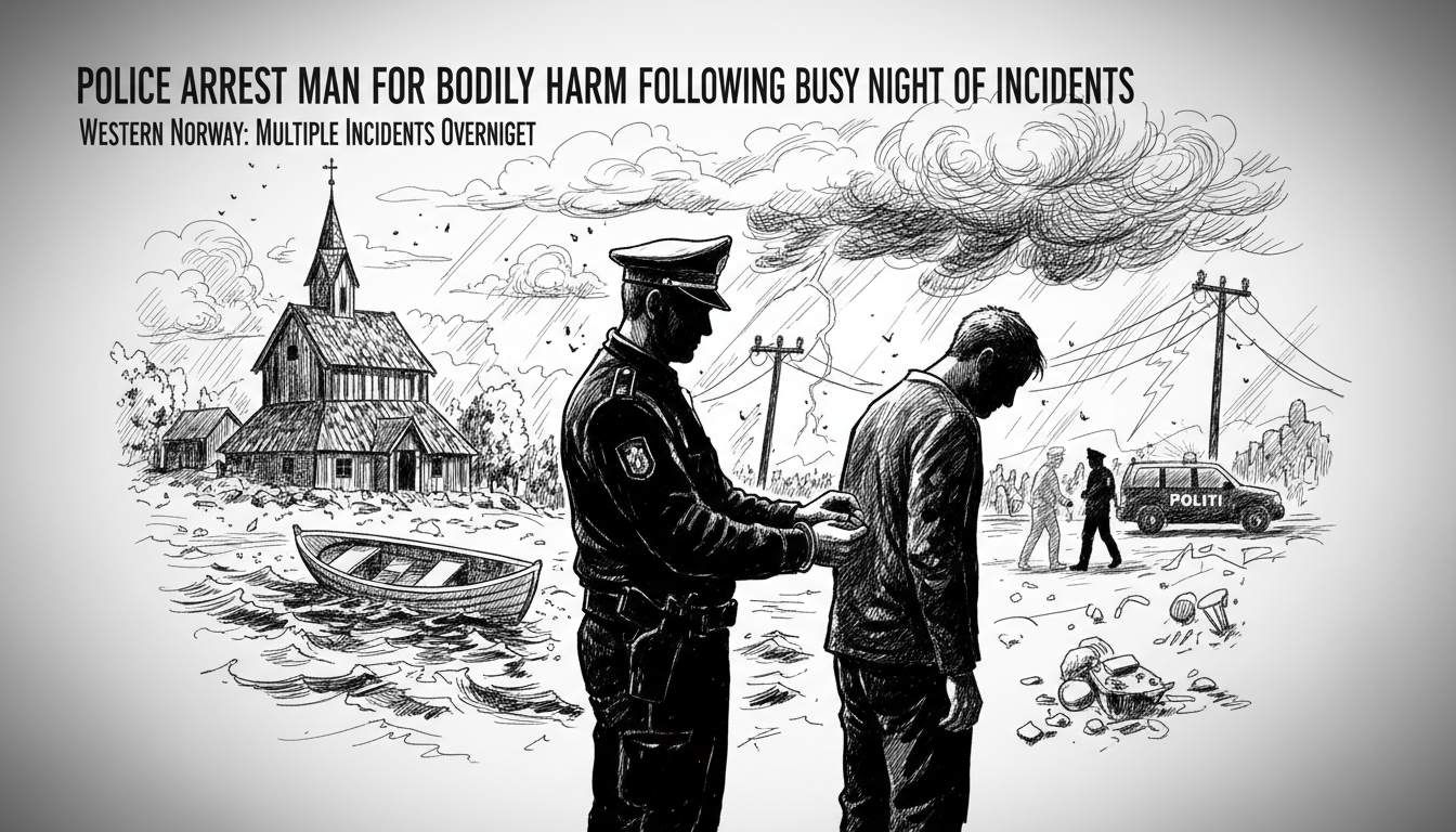 Police Arrest Man for Bodily Harm Following Busy Night of Incidents