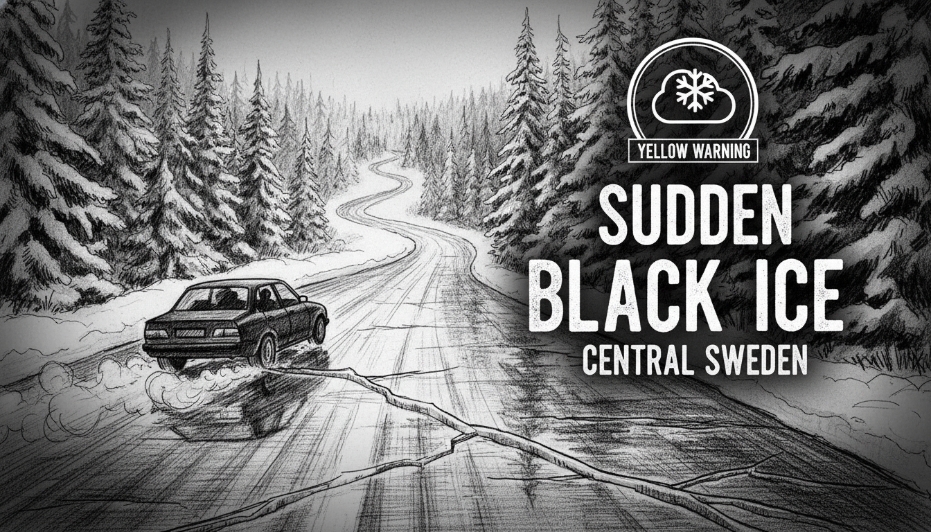 Swedish Meteorologists Warn of Sudden Black Ice Across Central Sweden