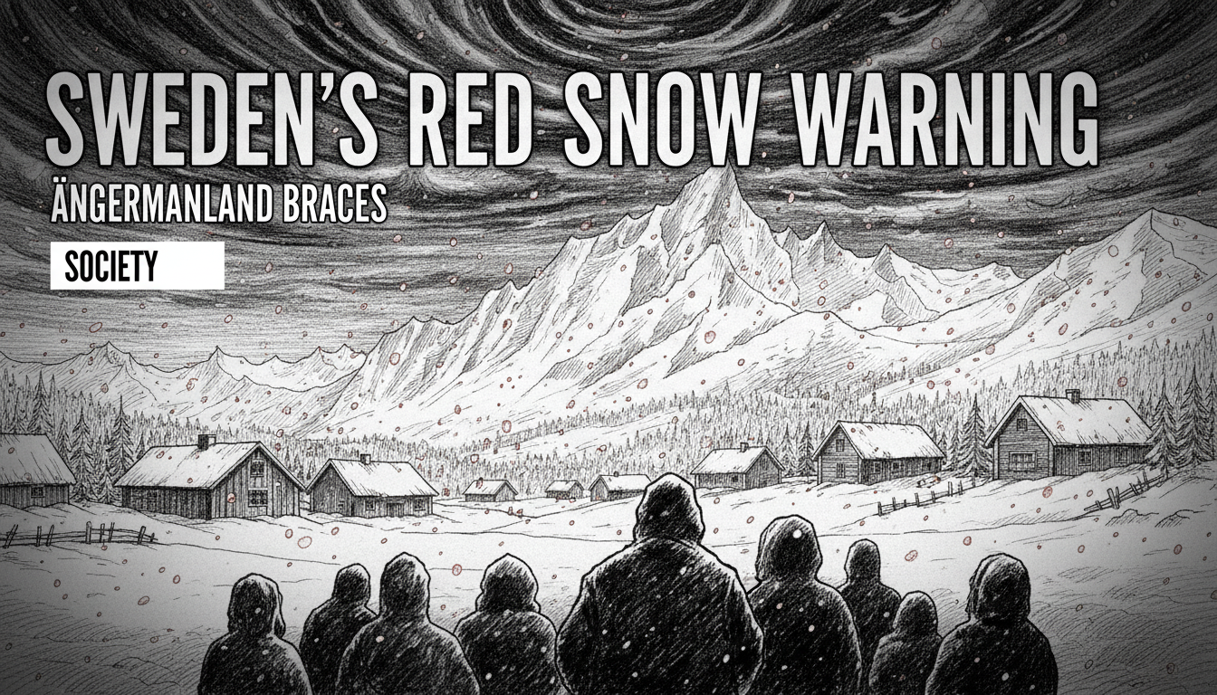 Sweden's Red Snow Warning: Ångermanland Braces