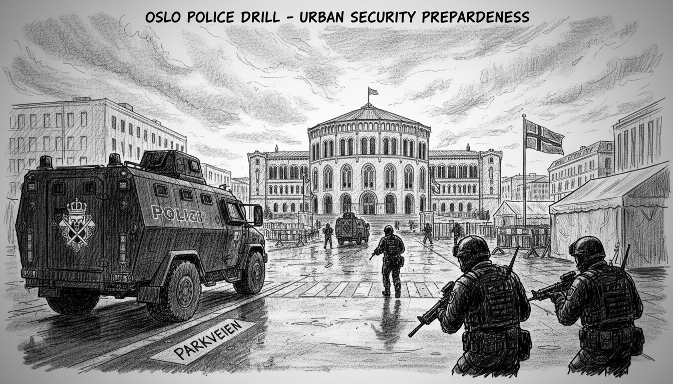Oslo Police Conduct Major Training Exercise in City Center