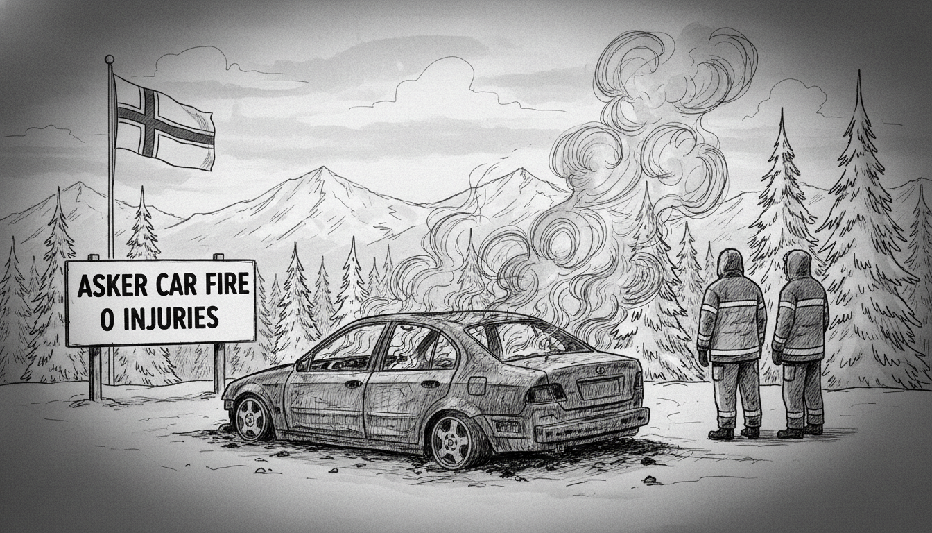 Norway Car Fire: Asker Incident Sparks 0 Injuries