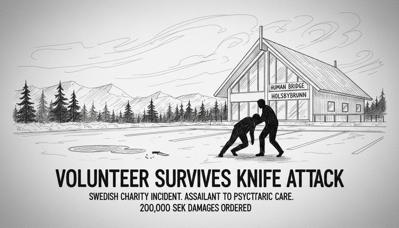 Volunteer Survives Knife Attack at Swedish Charity Organization