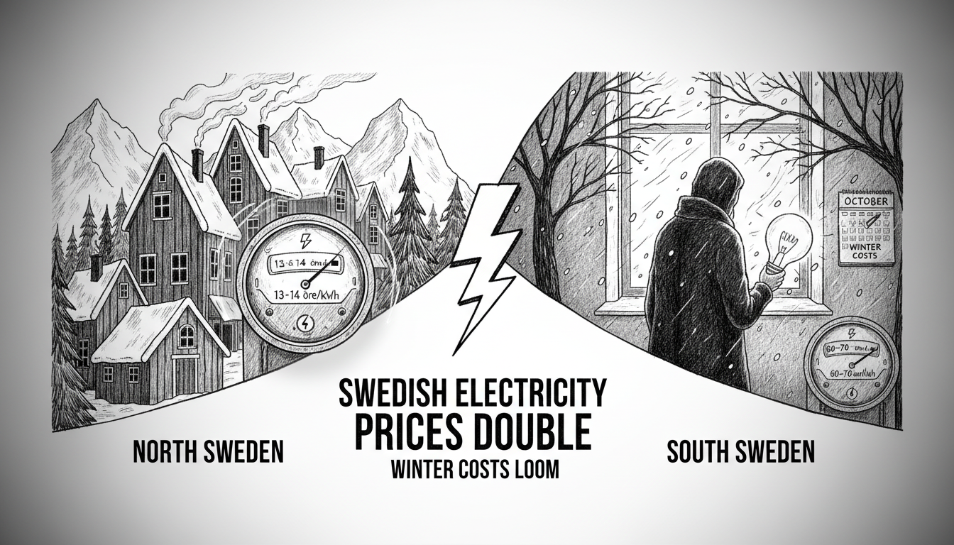 Swedish Electricity Prices Double in October as Winter Costs Loom
