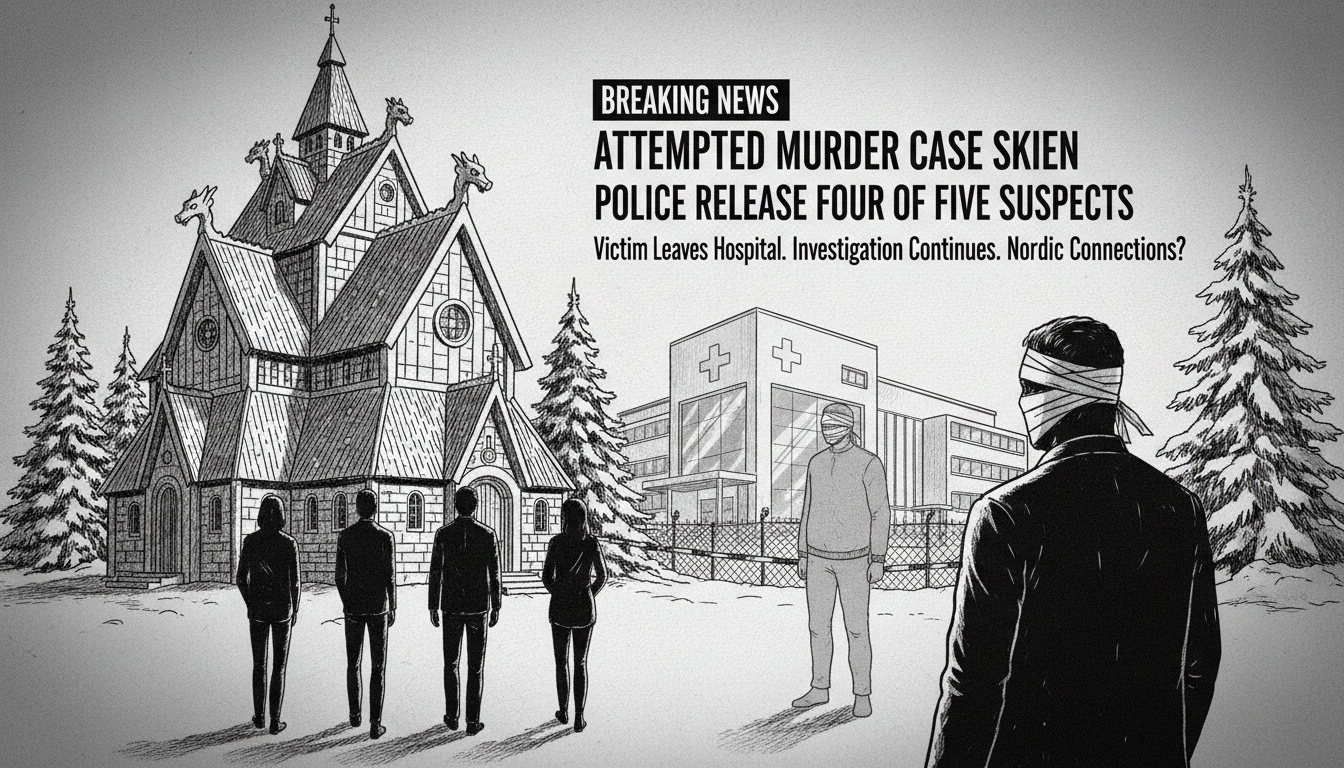 Attempted Murder Case in Skien: Police Release Four of Five Suspects
