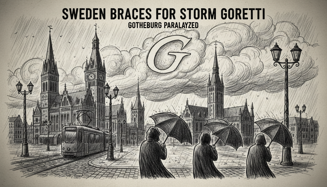 Sweden Braces for Storm Goretti: Gothenburg Paralyzed