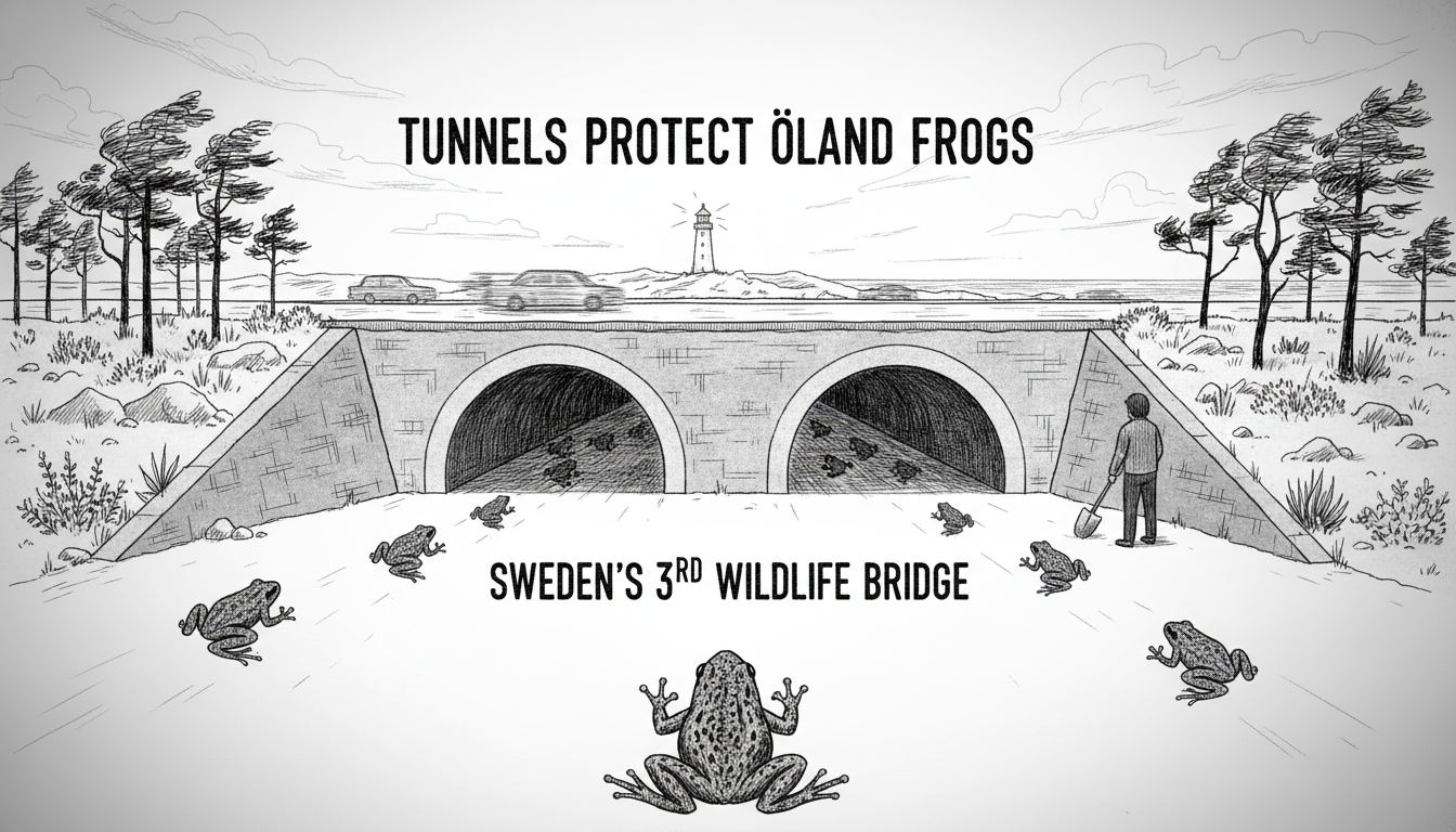 Tunnels Under Road Protect Frogs on Öland Island