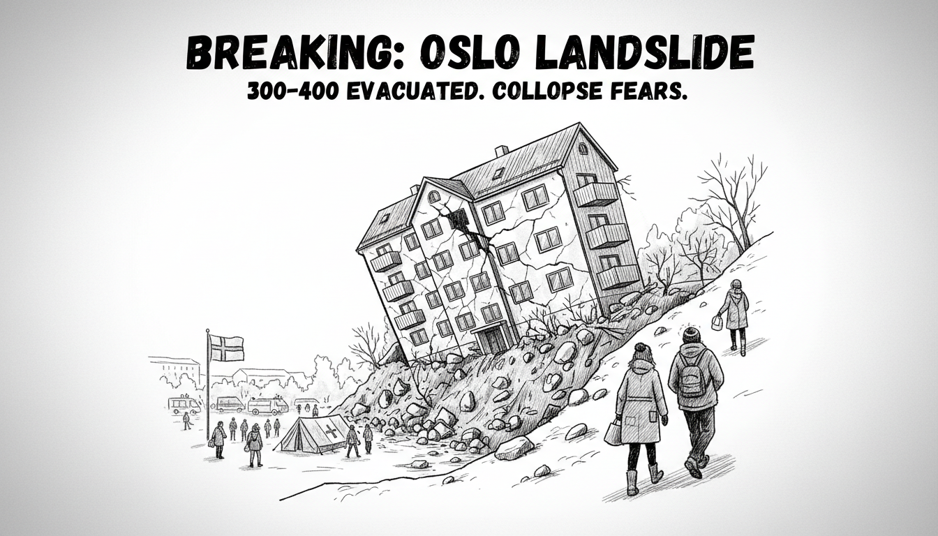 300-400 Evacuated After Major Landslide in Oslo