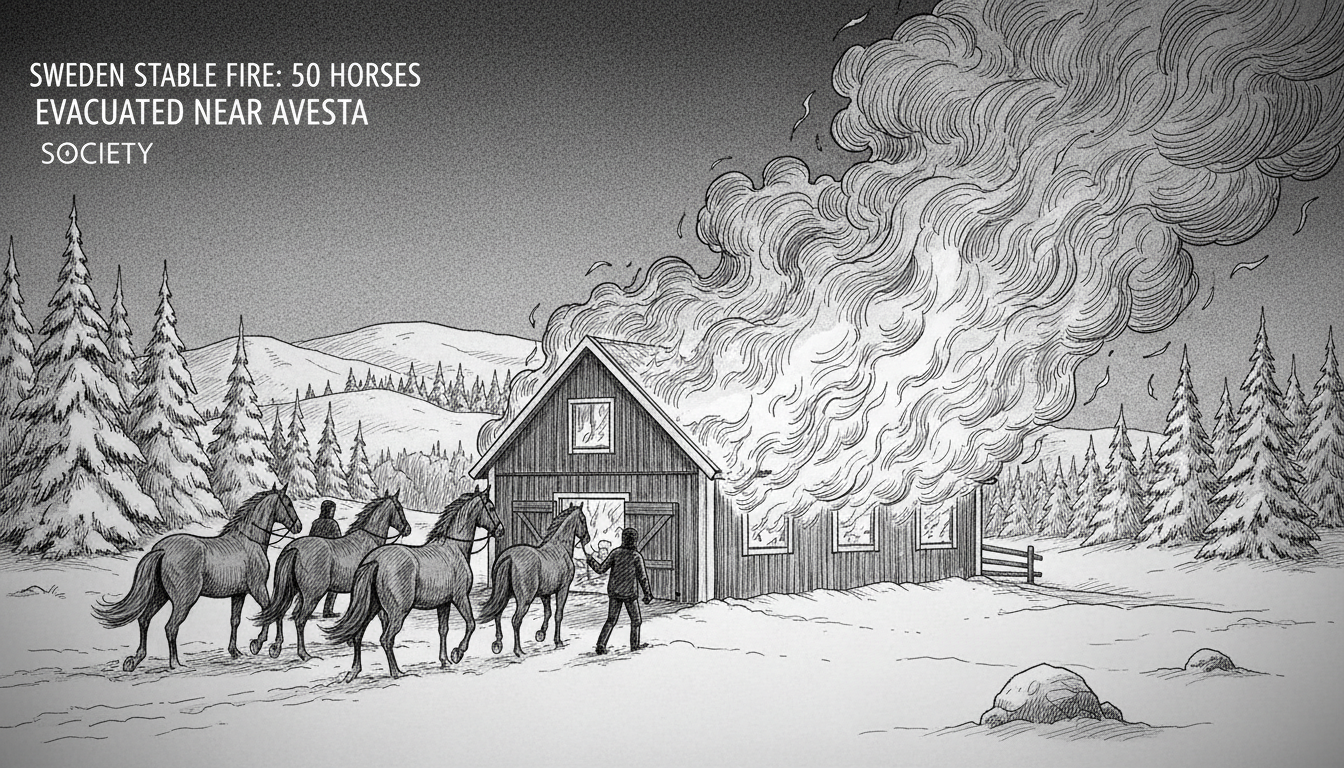 Sweden Stable Fire: 50 Horses Evacuated Near Avesta